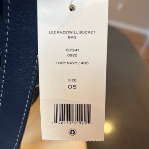 Tory Burch Lee Radziwill Double Bucket Navy Shoulder Bag - Picture 10 of 15